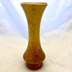 Haeger Golden Brown Speckled Vase, Signed #233 ~9" Vintage EUC